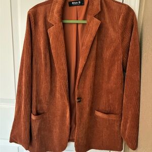 Women’s Blue B Corduroy Blazer - Rust